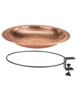 Pure Copper Bird Bath Deck Mount -Outdoor Garden Supply Store 8613382 03v