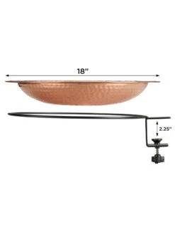 Pure Copper Bird Bath Deck Mount -Outdoor Garden Supply Store 8613382 05v