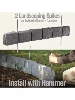 Beuta™ 6-Block Edging Section, 4 Pack -Outdoor Garden Supply Store 8614155 03V 3 4