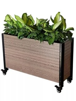 Mobile Deep Trough Planter -Outdoor Garden Supply Store 8614263 02V