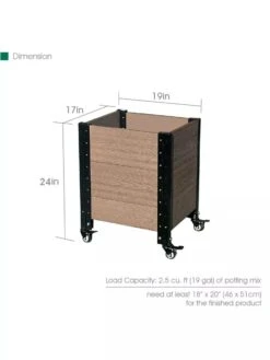 Mobile Deep Root Corner Planter -Outdoor Garden Supply Store 8614266 04V 3 4